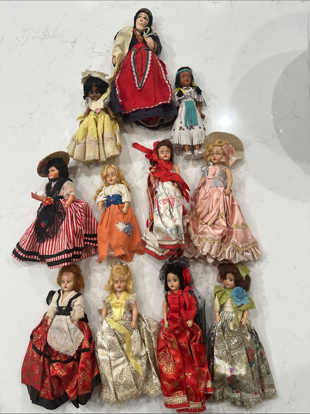 Collection of Vintage Tourist Fashion Dolls
